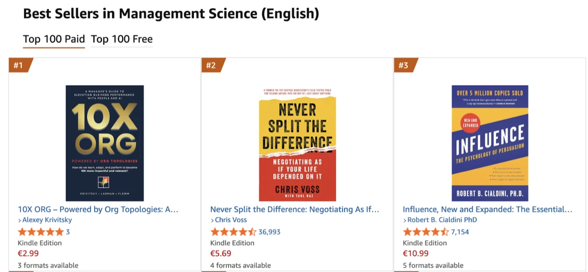 #1 Best Seller in Management Science (English)