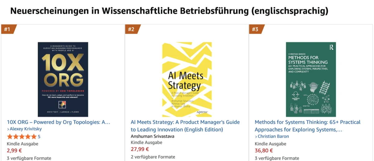 #1 New Release in Management Science (Amazon.de)