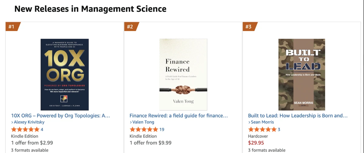 #1 New Release in Management Science (Amazon.com)